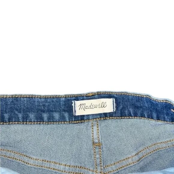 Madewell High Rise Raw Hem Cutoff Glenoaks Denim Shorts - Size 25 - Picture 4 of 5